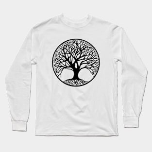 Outline Tree Of Life Long Sleeve T-Shirt